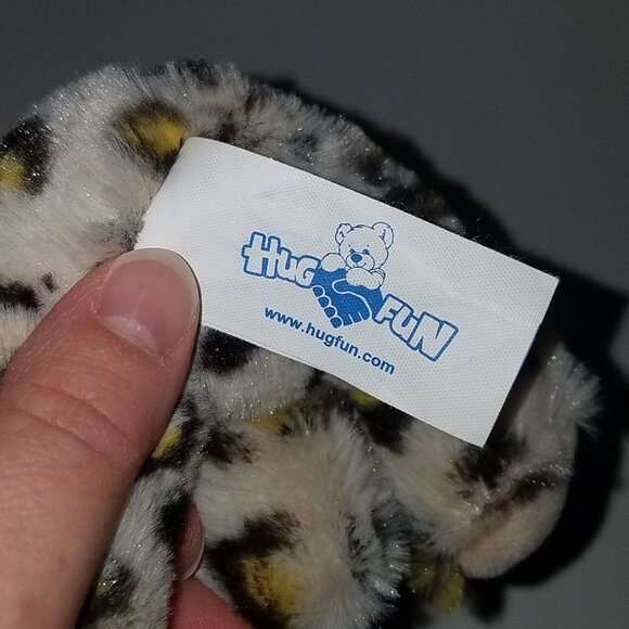 Hug Fun Jungle Leopard Plush Small 6" Stuffed Animal Toy Red Bow - Picture 7 of 8